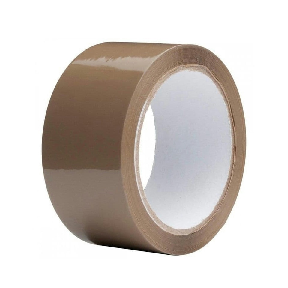 image 1 of 2 x Brown Super Sticky Long Lasting Low Noise 50mm x 66m Parcel Sealing Packaging Tape