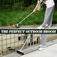 image 9 of Heavy Duty Stainless Steel Broom with Handle Outdoor Garden Hard Bristle Brush