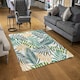 image 2 of Tropical palm leaves (Rug) Green | XL