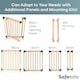 image 3 of Bettacare Wooden Multi Panel Flexible Pet Barrier, Natural Wood, up to 156cm Wide, Dog Barrier for Pets Dogs and Puppy | Cream | Natural