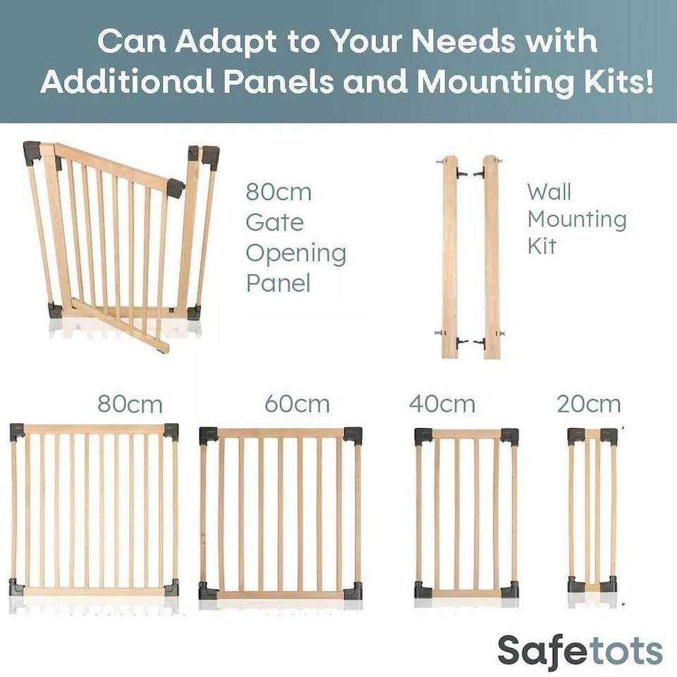 image 1 of Bettacare Wooden Multi Panel Flexible Pet Barrier, Natural Wood, up to 156cm Wide, Dog Barrier for Pets Dogs and Puppy | Cream | Natural