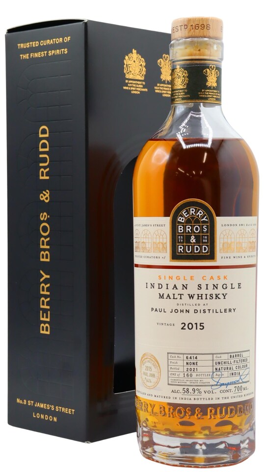 image 1 of Paul John - Berry Bros & Rudd - Single Cask No. 6414 2015 6 year old Whisky | Multi | 1