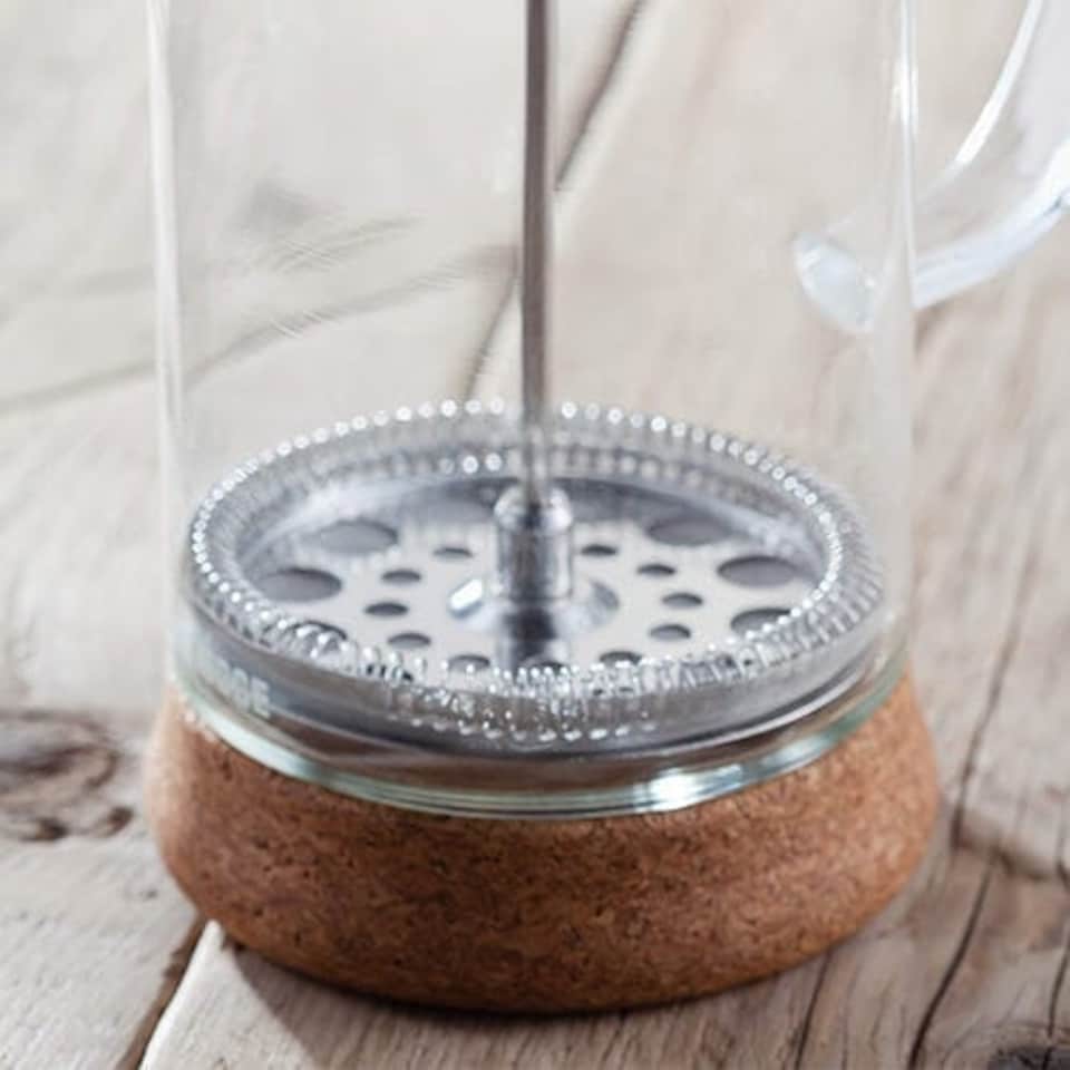 image 1 of Judge 8 Cup Glass Cafetiere with Stainless Steel Plunger 1 Litre