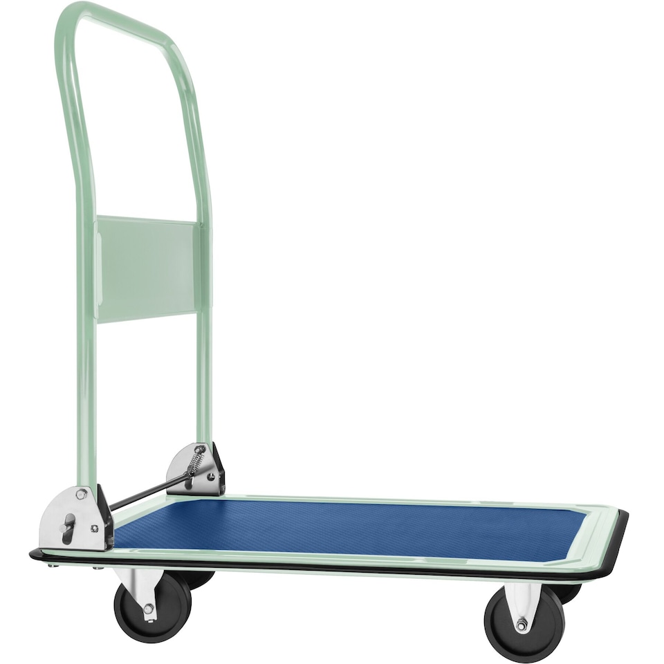 image 1 of Folding Trolley - 2 fixed, 2 swivel wheels, 150 kg load capacity, 73 x 47 cm load bed