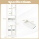 image 2 of COSTWAY 180CM Bookcase Modern Bookshelf with 10 Open Cubes White