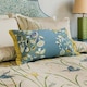 image 2 of Sanderson for National Trust Kingfisher & Iris Cushion 30X50cm Azure