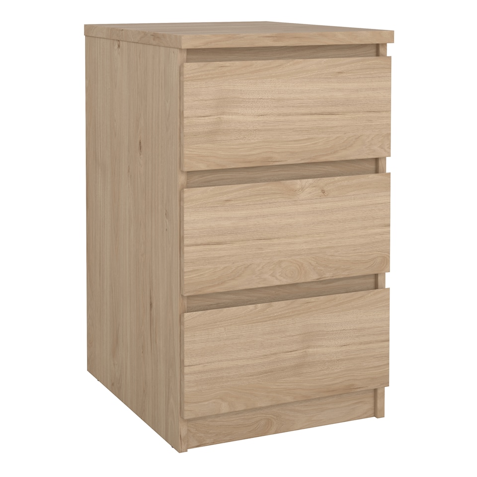 image 1 of Naia Bedside 3 Drawers in Jackson Hickory Oak