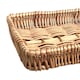 image 3 of Shallow Wicker Tray Set of 3 | Brown | Brown | Full Set