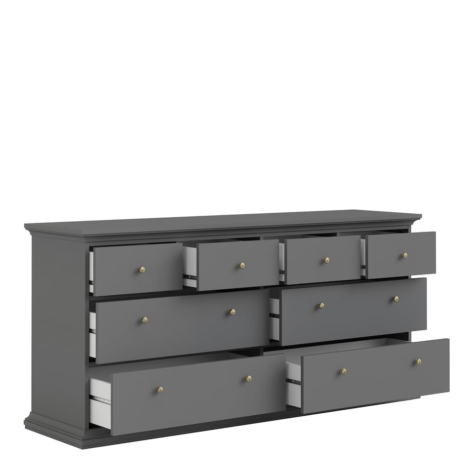 image 1 of Paris Chest of 8 Drawers in Matt Grey