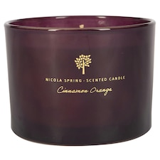 Nicola Spring Soy Wax Scented Candle - 350g - Cinnamon & Orange