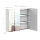 image 3 of HOMCOM Wall Mounted Bathroom Mirror Storage Cabinet with Door Shelf