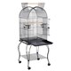 image 1 of Yaheetech 150 cm Open Top Metal Bird Cage with Rolling Stand Black