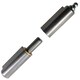 image 1 of Lift Off Bullet Hinge with Grease Nipple Weld On Brass Bush 15x100mm Door Silver