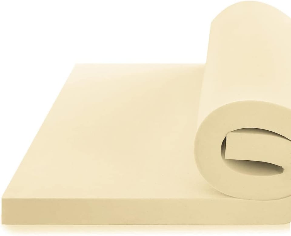 image 1 of Orthopaedic Memory Foam Mattress Topper | Soft Comfortable Durable Memory Foam | Yellow | Small Double