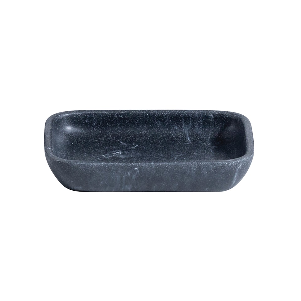 image 1 of Showerdrape Octavia Grey Marble & Chrome Soap Dish | Grey | 1