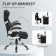 image 6 of Vinsetto Fabric Office Desk Chair w/ Adjustable Height Tilt Function Black | Black | One Size