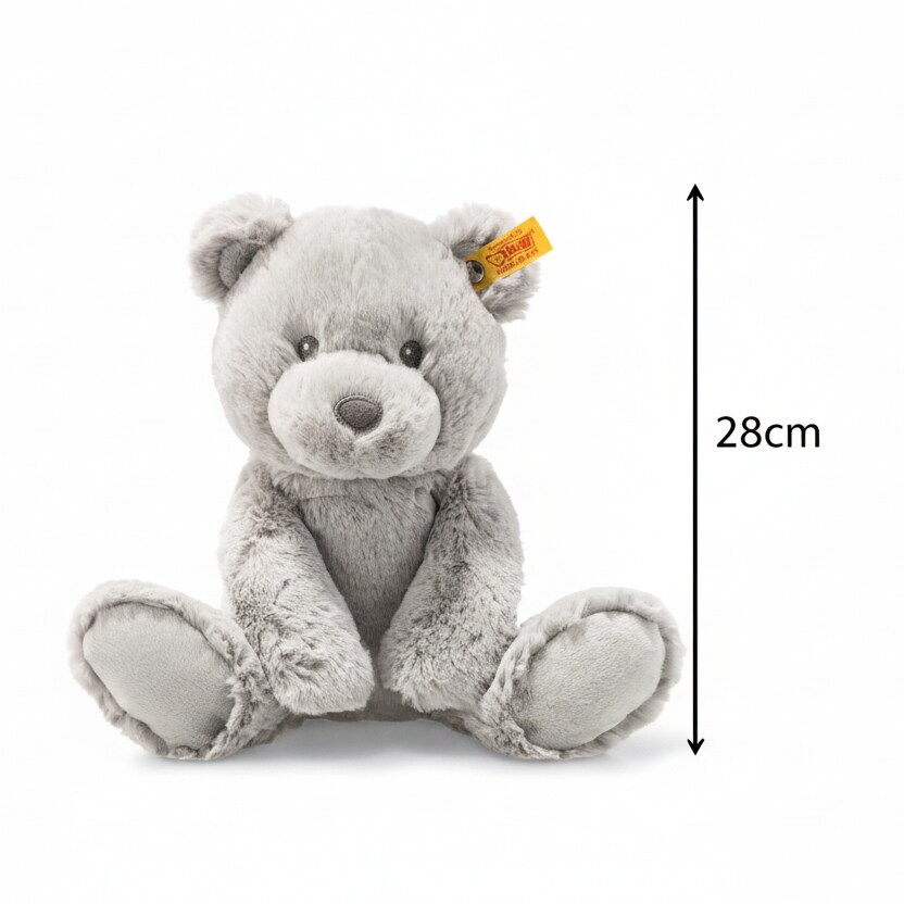 Steiff Grey Bearzy Teddy Bear, Soft Toy, 28cm - Tesco Groceries