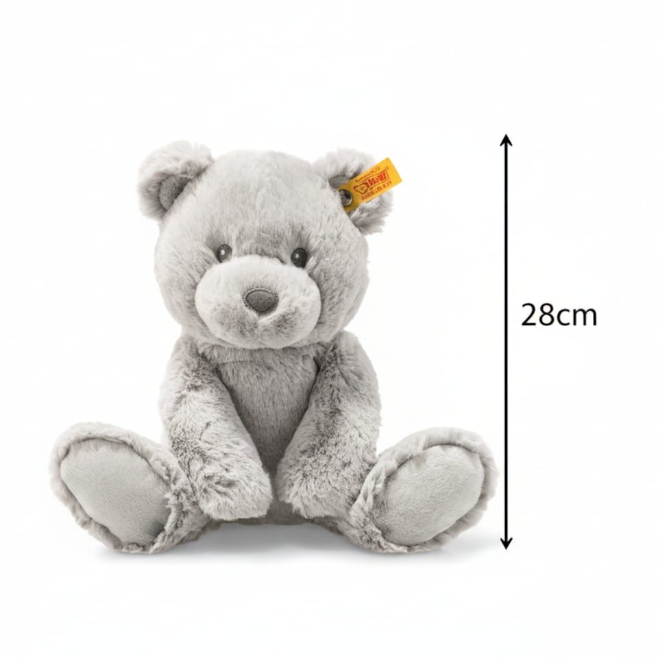 Steiff Grey Bearzy Teddy Bear, Soft Toy, 28cm - Tesco Groceries