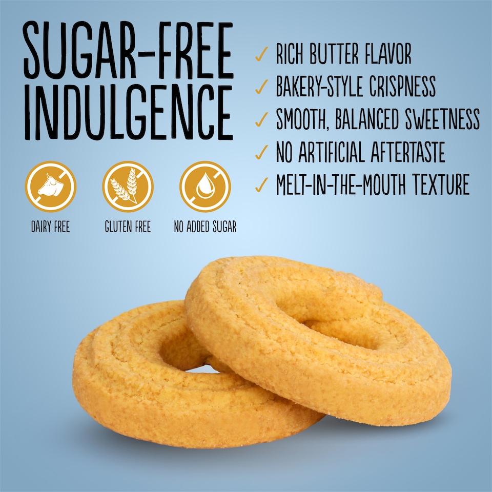 image 1 of Diablo No Added Sugar Butter Cookies 135g 3 Pack