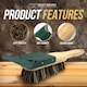 image 4 of Boot Brush Mud Remover with Scraper Stiff Bristles Brush to Remove Dirt and Muds for Footwears