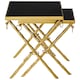 image 4 of Interiors by Premier Contemporary Design Set Of 2 Nesting Tables, Versatile Side Tables, Elegant And Functional Square Tables Gold