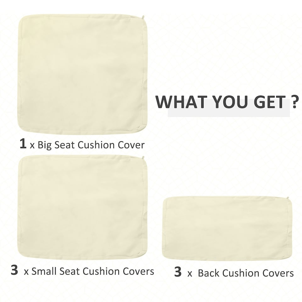 image 1 of Outsunny Cushion Cover Replacement Garden Rattan Patio Furniture Seat Cover 