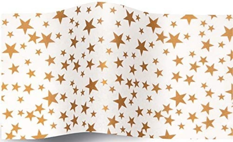 image 1 of Gold Stars Tissue Paper 5 Sheets