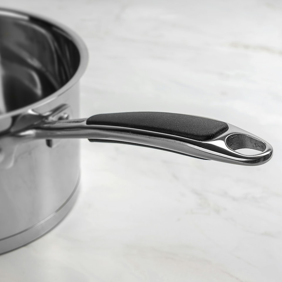 image 1 of ProChef 20cm Stainless Steel Saucepan with Glass Lid Induction & Oven Safe Silver