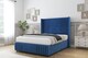 image 2 of Sloomy Camden Navy Plush Divan Bed With Mattress No Drawers With 54" Wingback Headboard & 12" Matching Footboard 6' Super King | Blue | Navy | Super King | 1