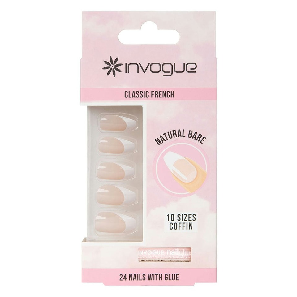 image 1 of Invogue Bare French Coffin Nails - Pack of 24
