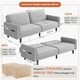 image 3 of Yaheetech Fabric 3-Seater Sofa Bed for Limited Space Grey | Light Grey