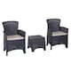 image 1 of Outsunny 3-PCS Conversation Set Rattan Sofa Furniture Set Polyester Cushion