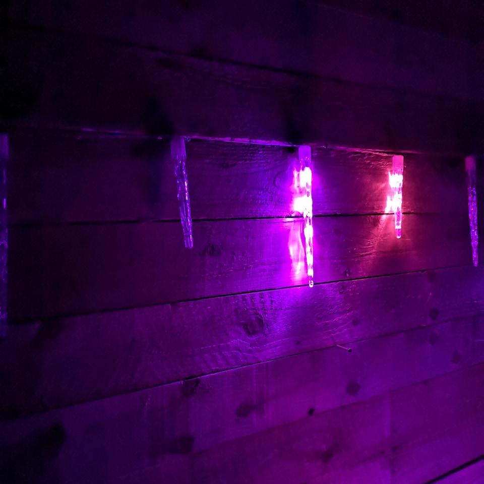 image 1 of 72 LED 6.9m Premier 24 Indoor Outdoor Icicle Shape Christmas Chaser Lights in Rainbow