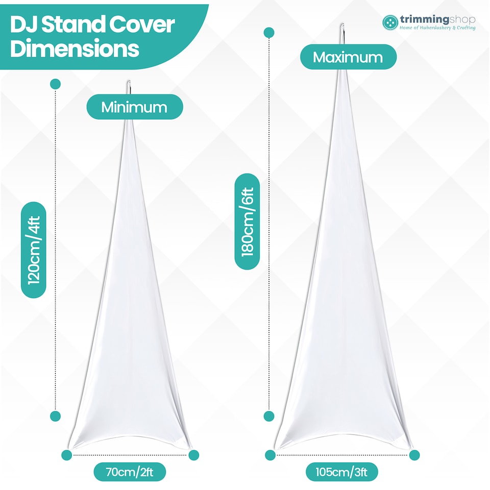image 1 of Single-Sided Stretch Tripod Speaker DJ Stand Cover - Pack of 1