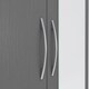 image 4 of Nevada 2 Door 1 Drawer Mirrored Wardrobe Grey | 3D Effect Grey