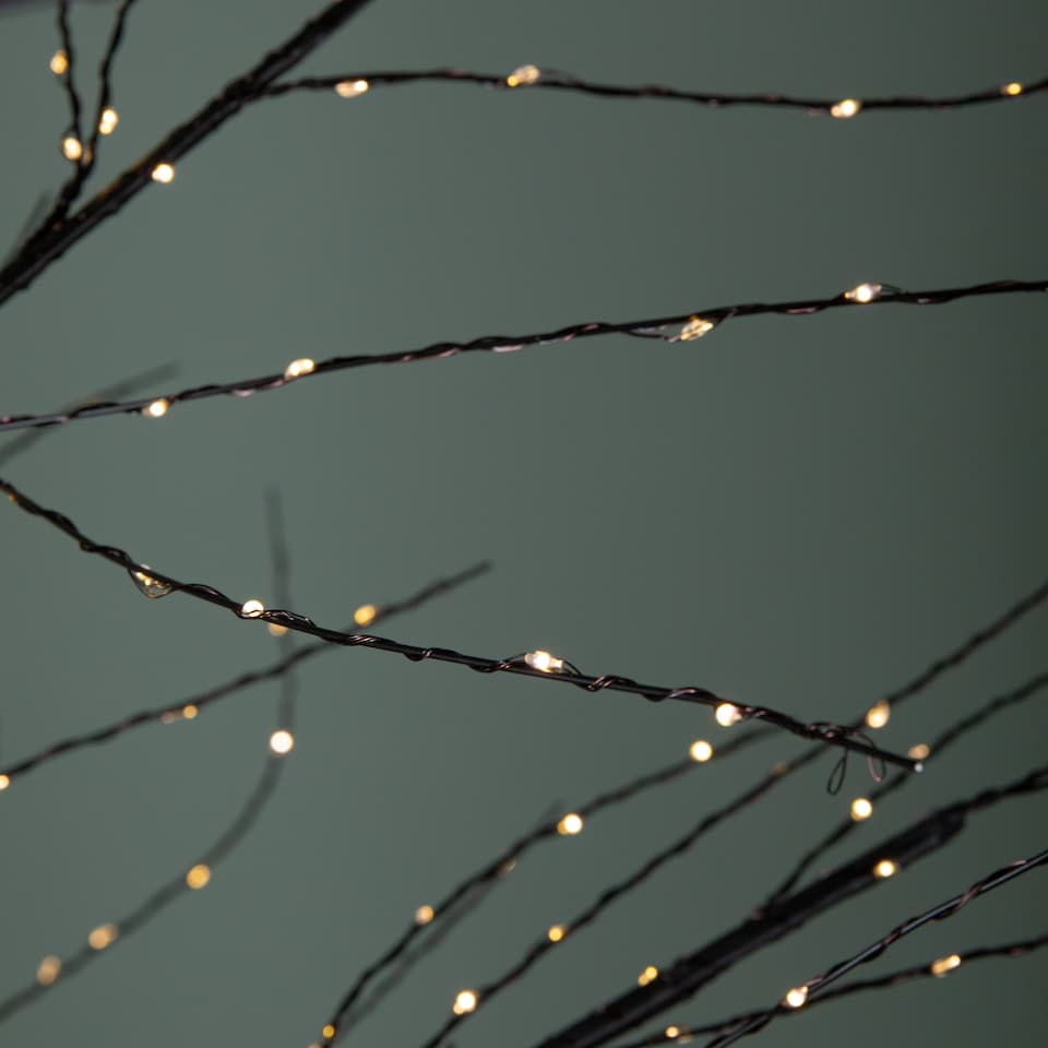image 1 of 210cm Black Micro Dot Tree w/1600 WW LEDs Remote Control, 8 Functions & Timer