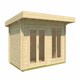 image 2 of Dorset 71-Log Cabin, Wooden Garden Room, Timber Summerhouse, Home Office - L460 x W360 x H231.2 cm Brown