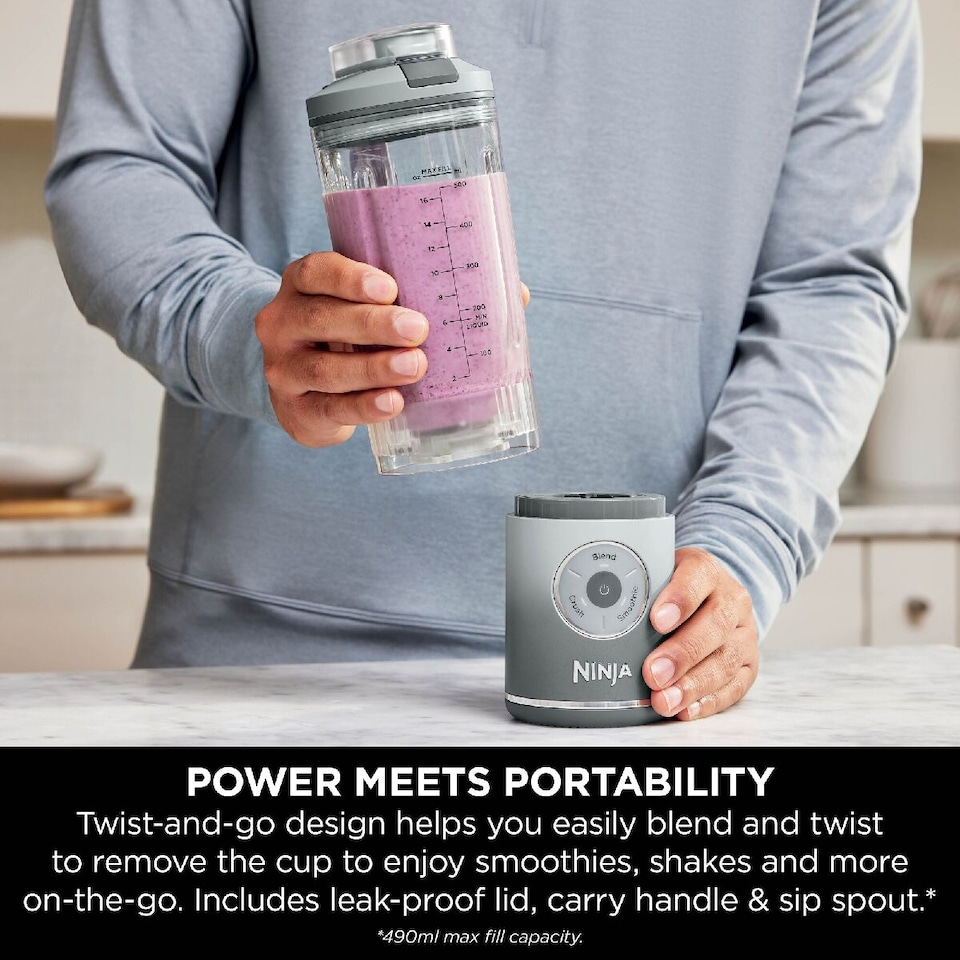 image 1 of Ninja Blast Max Portable Blender in Silver BC251UKSL | Silver | Silver | 1