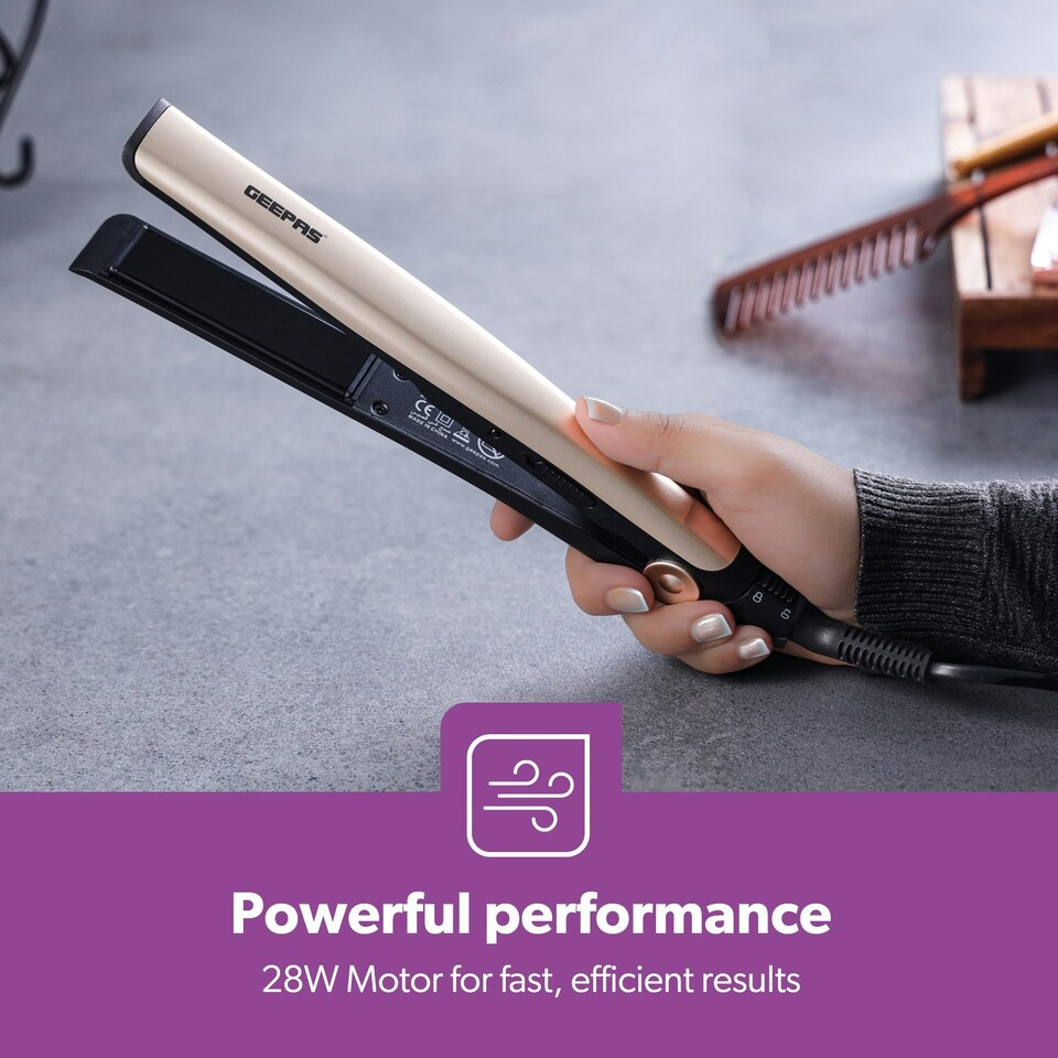 image 1 of GEEPAS Easy Style Ceramic Hair Straighteners – 28W