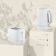 image 5 of HOMCOM Kettle and Toaster Set, 1.7L 3000W Fast Boil Kettle & 2 Slice Toaster Kitchen Set with 6 Level Browning Controls, Defrost, Reheat, White