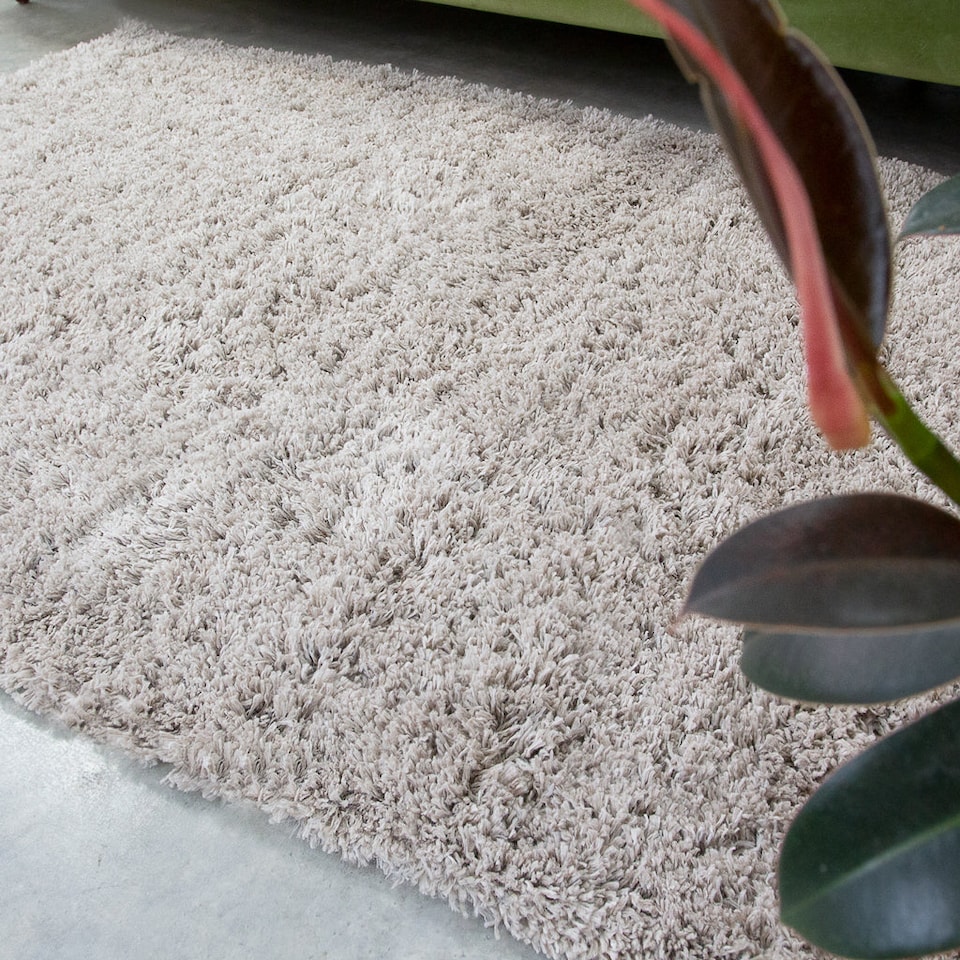 image 1 of KUKOON Beige Soft Shaggy Rug Cream Fluffy Deep Pile Warm Bedroom Carpet Runner Mat 120cm x 170cm