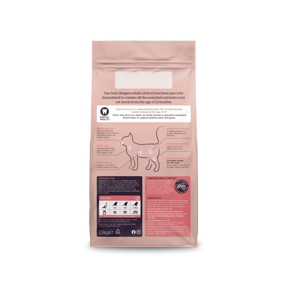 image 1 of Burgess Adult Cat Scottish Salmon - 1.5KG