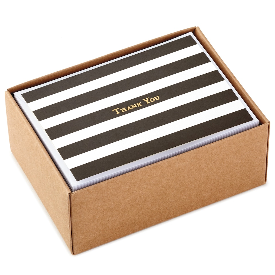image 1 of Hallmark Pack Of 40 Thank You Cards - 1 Striped Design