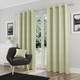 image 2 of Enhanced Living Goodwood Green Thermal, Energy Saving, Dimout Eyelet Curtains with Wave Pattern (PAIR) - 90 x 72 inch (229x183cm)
