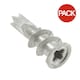 image 2 of Rawlplug Self Drill Fixing For Plasterboard With Screws (Pack Of 25) - Silver - One Size
