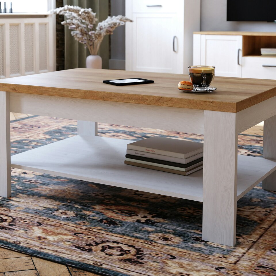 image 1 of Bohol Coffee Table in Riviera Oak/White