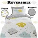 image 6 of VELVETIO Happy Clouds Duvet Cover Set Easy Care Kids Bedding Coverlet Multi | Single