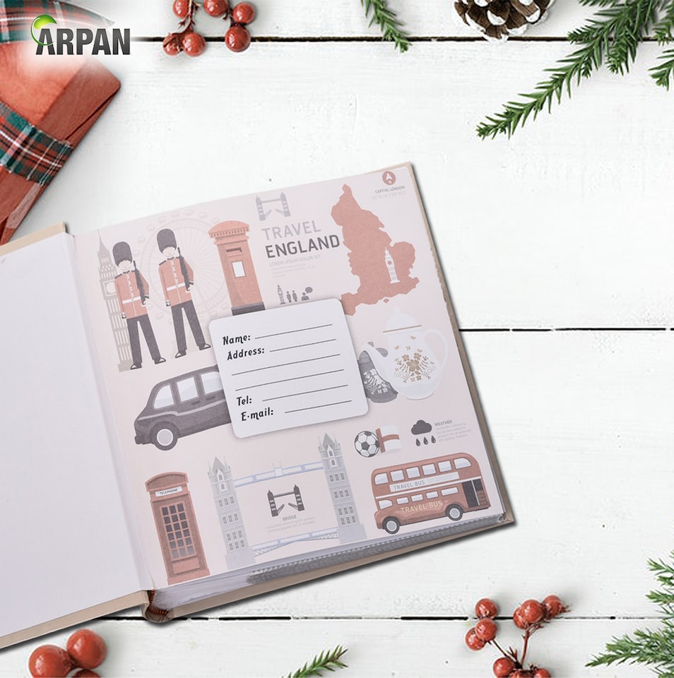 image 1 of ARPAN Photo Album for 200 Photos 6x4" (10x15cm) – Slip In Memo Album with Writing Space & Index Pages – Picture Storage Album for Family, Wedding & Travel Memories