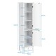 image 2 of COSTWAY 5-Tier Bathroom High Cabinet Storage Organizer White White
