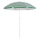 image 1 of Harbour Housewares Metal Beach Parasol - 1.8m  - Green Stripe | Green | Green Stripe